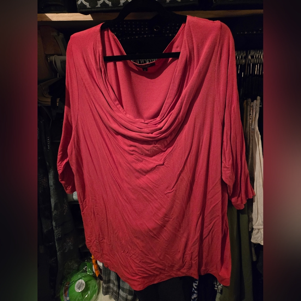 Women's salmon Draped Top